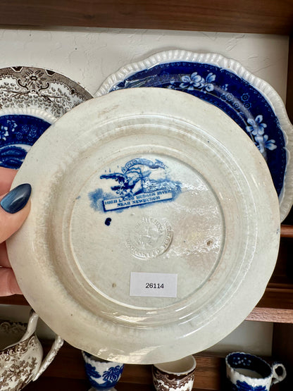 Antique Enoch Wood & Sons Historical Staffordshire Hudson River Plate, c.1820s
