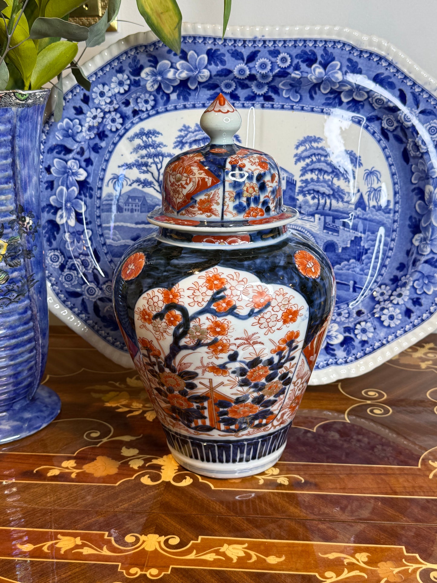 Antique Japanese Imari  Gi get Jar | 12” Tall x 8” Wide #DA4553
