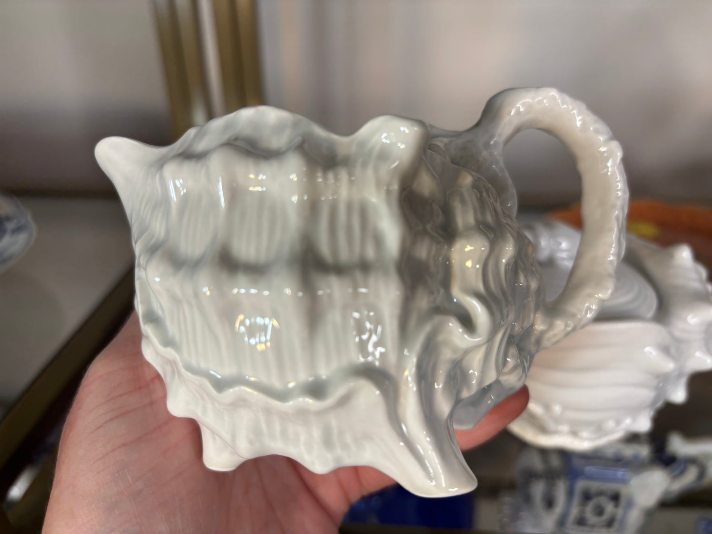 Lovely Fitz and Floyd creamer and lidded bowl set!