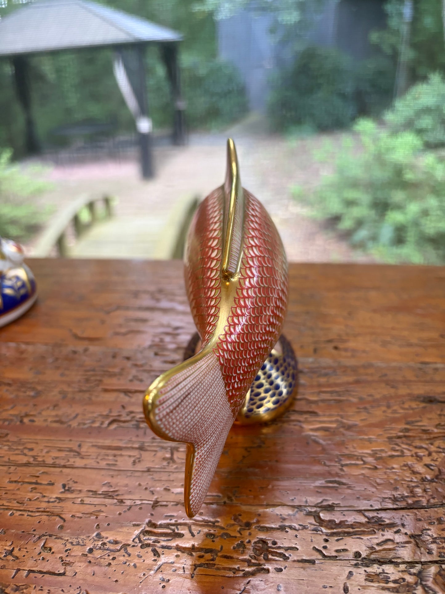 Gorgeous Royal Crown Derby Imari Golden Carp fish!
