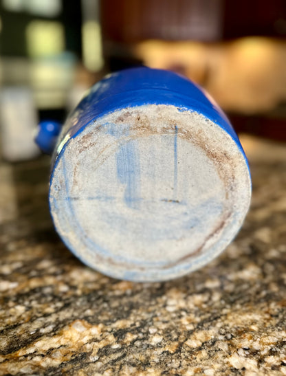 Reserved for K. Schrader Hearts for Spokane Charity Auction - VINTAGE FRENCH BLUE CONFIT POT