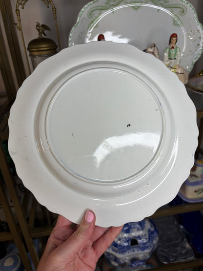 Antique Ridgeway Tucson Rose black and white transferware plate!