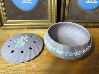 Wedgwood Jasperware lilac potpourri lidded dish!