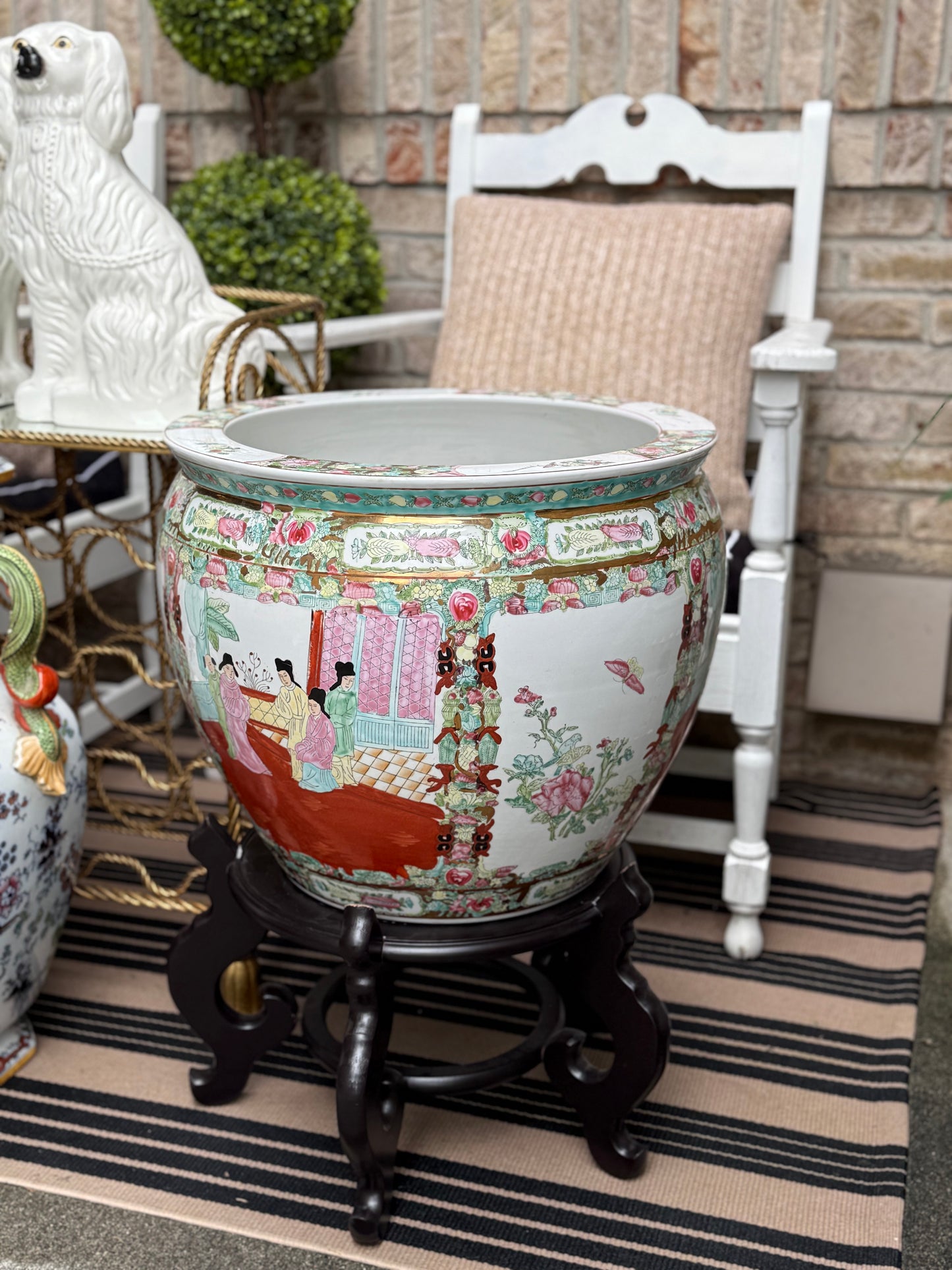 XLarge Famille Fish Bowl Planter - 18.5”D, a whopping 17” Tall,