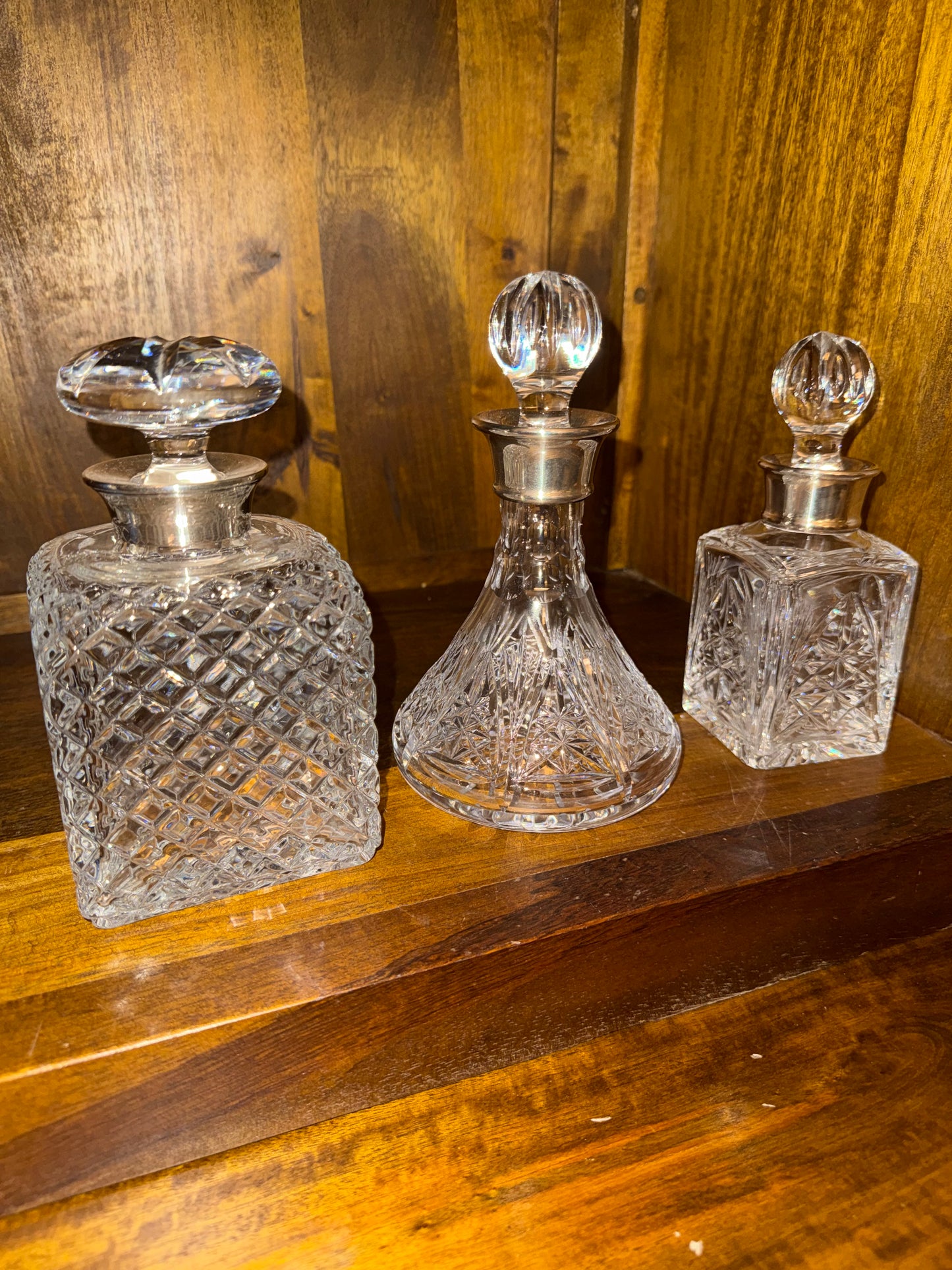 Stunning Early 1900’s Sterling Collar Decanter from the NY Estate of Actress Lisa Burns