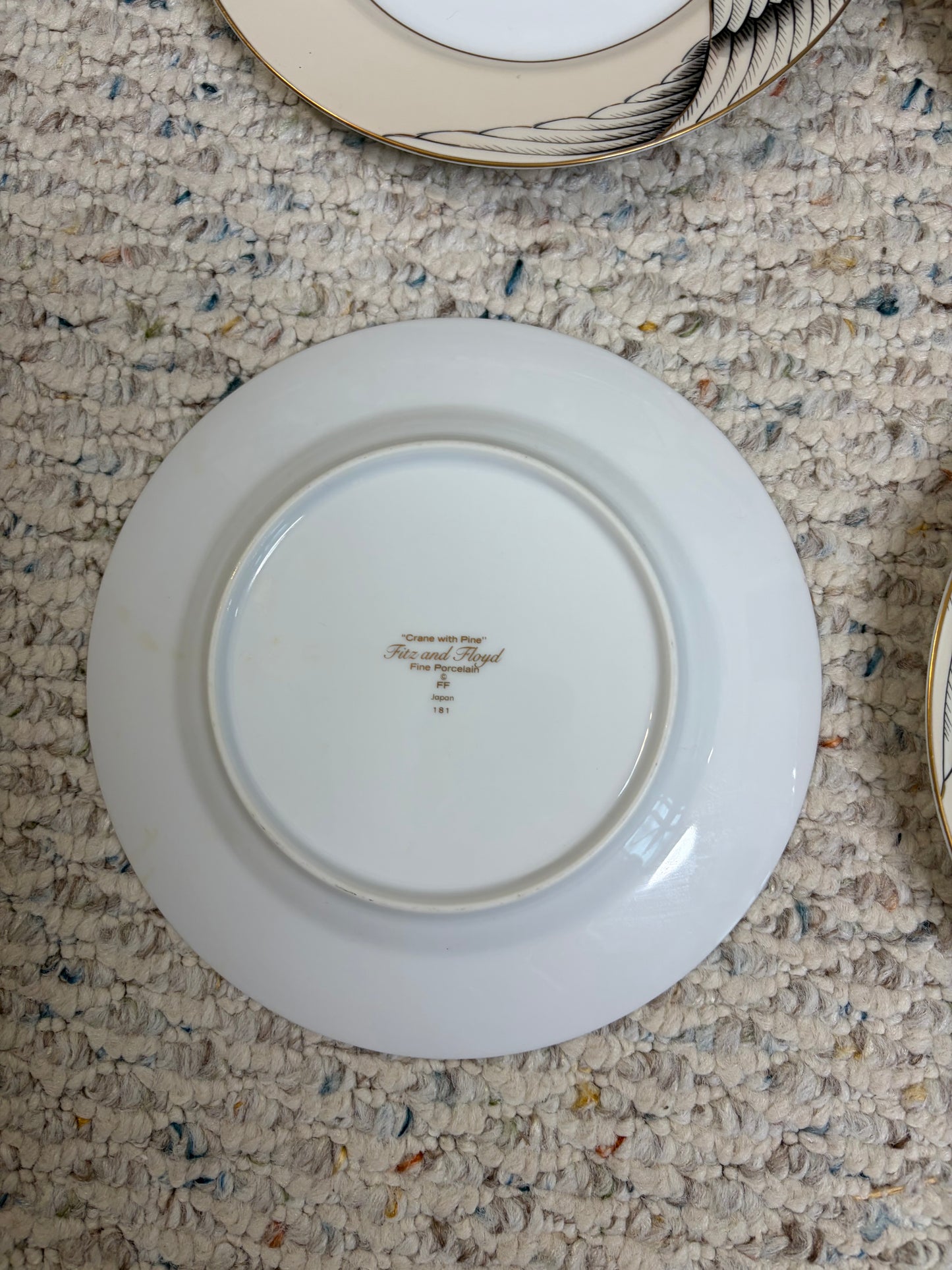 Lovely Fitz and Floyd crane plates set of 6!