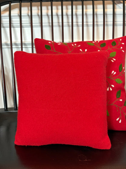 Crate & Barrel Winterberry Pillow 13”