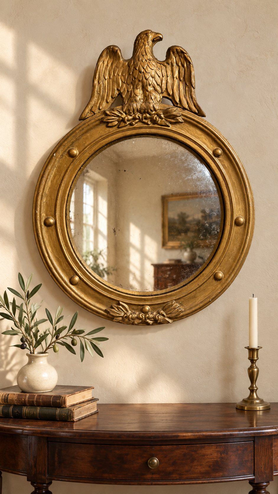 Federal mirror convex glass 13”