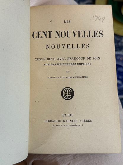 Antique French Leather Bound Book Pair | Les Cent Nouvelles Nouvelles & Lettres de Mon Moulin | Paris Editions | DA4259