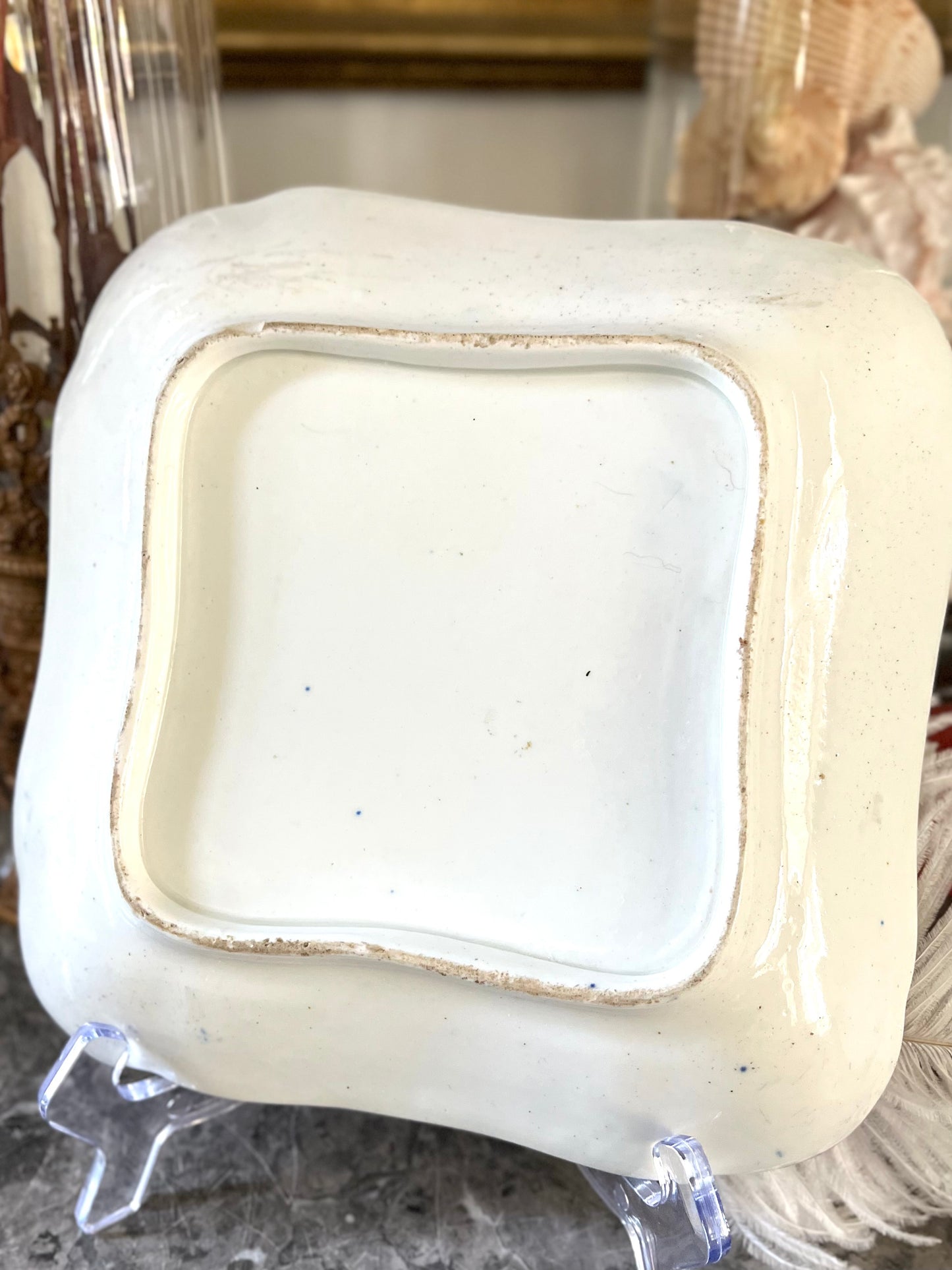 Coalport Porcelain Square Dish, Circa 1805 — Japan Pattern, Georgian Period