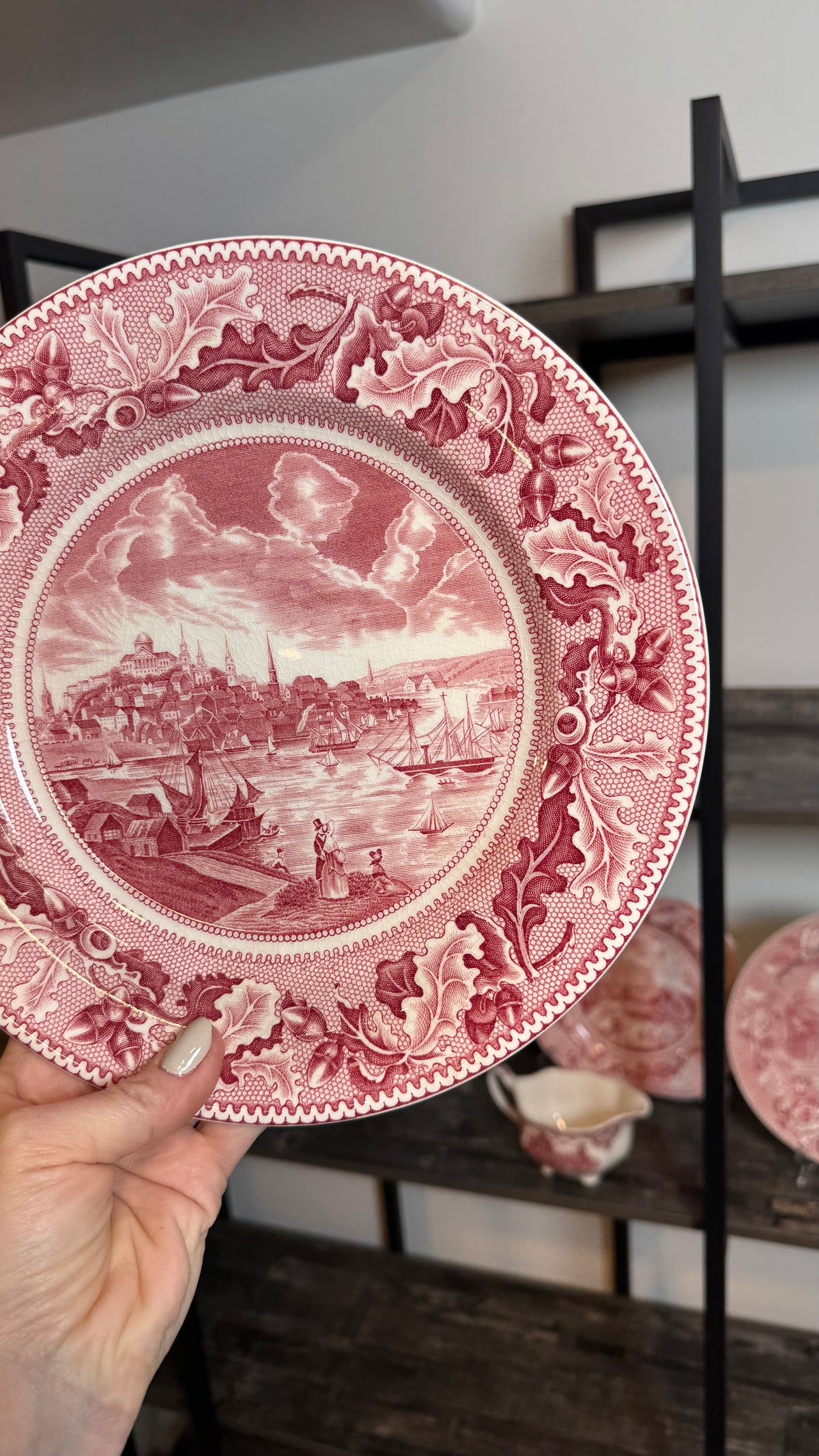 Vintage Johnson bros View of Boston Historic America read transferware