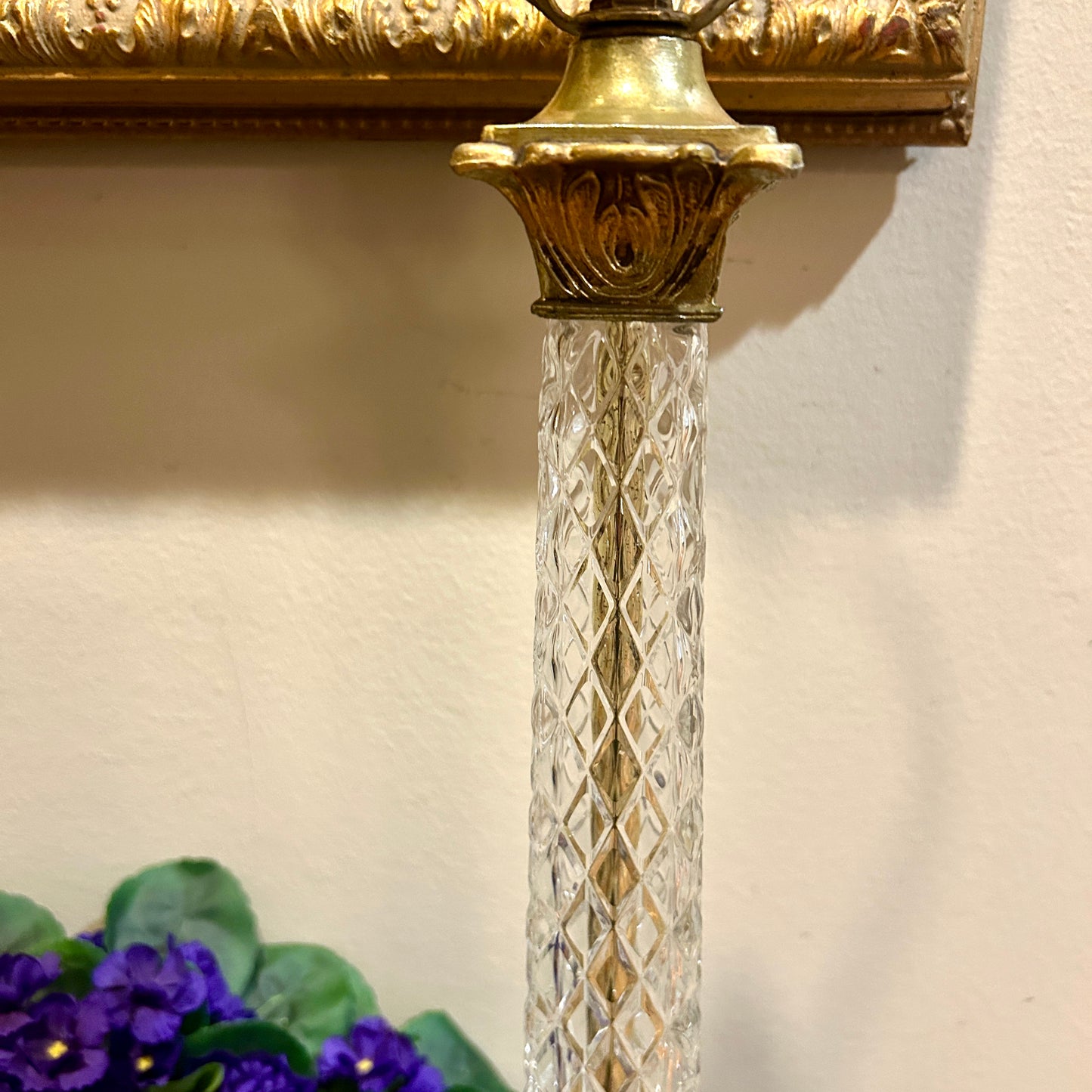 Rare Vintage Designer STIFFEL style aged in ebony Brass Heirloom Palm Lamps