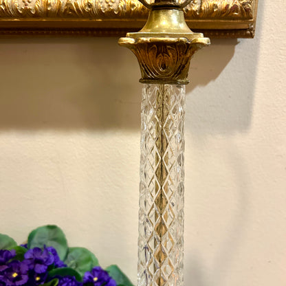 Rare Vintage Designer STIFFEL style aged in ebony Brass Heirloom Palm Lamps