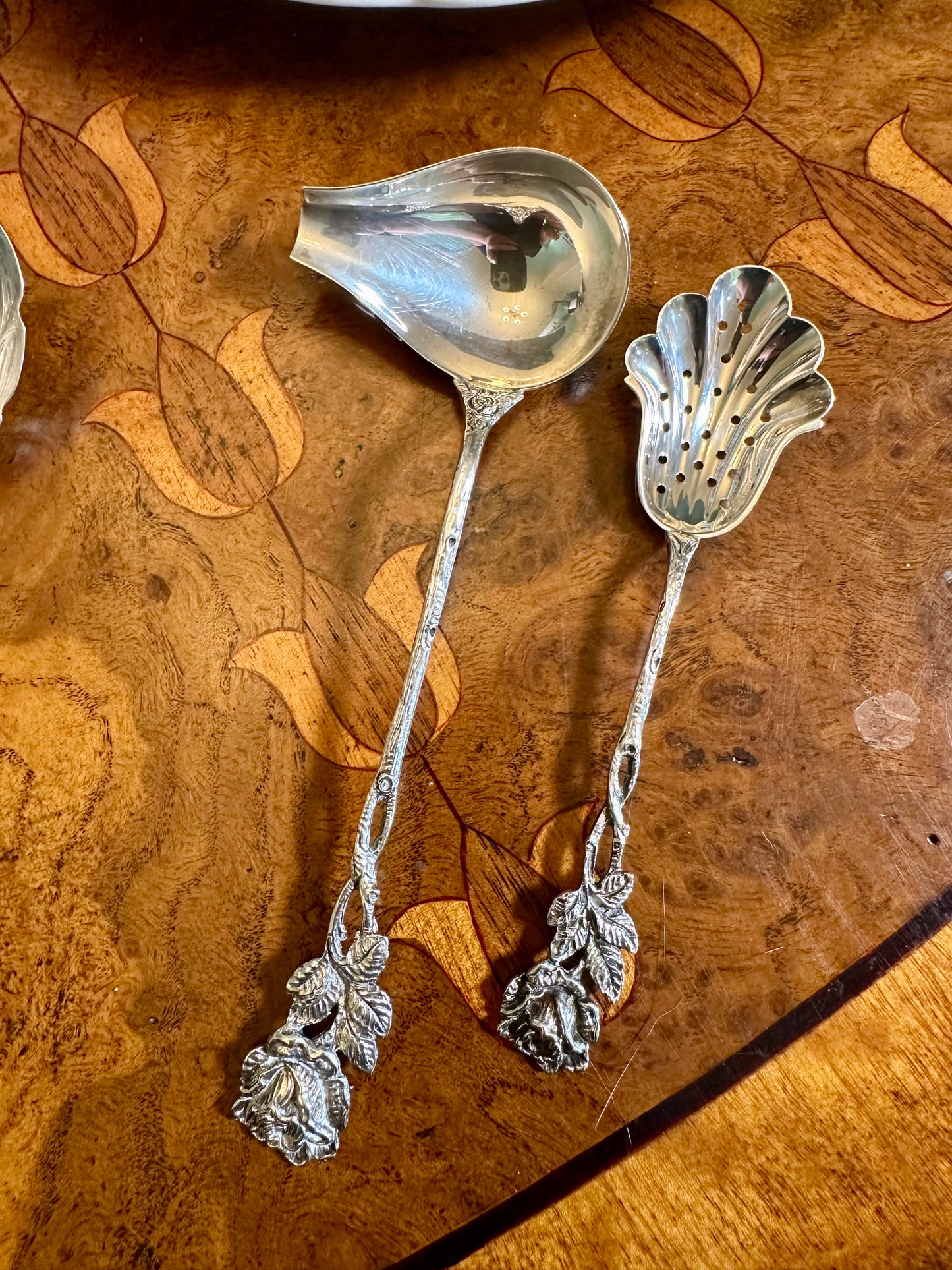 Antique Swedish 830 Silver Dessert Service, 2-piece Set, Early 20th Century, Stockholm