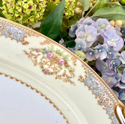 Stunning NORITAKE Occupied Japan Porcelain China oval platter with handles