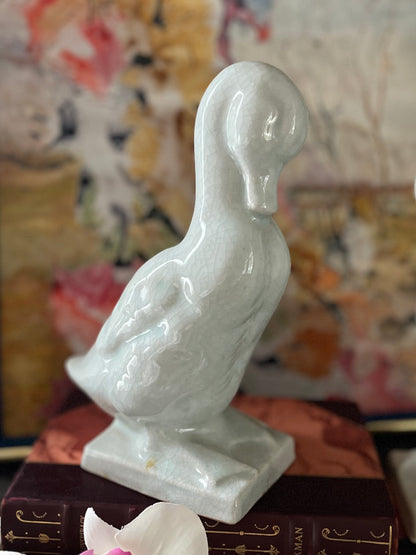 Live 09/29 Important Estate Pair of Chinese Export White Glazed Stoneware Ducks