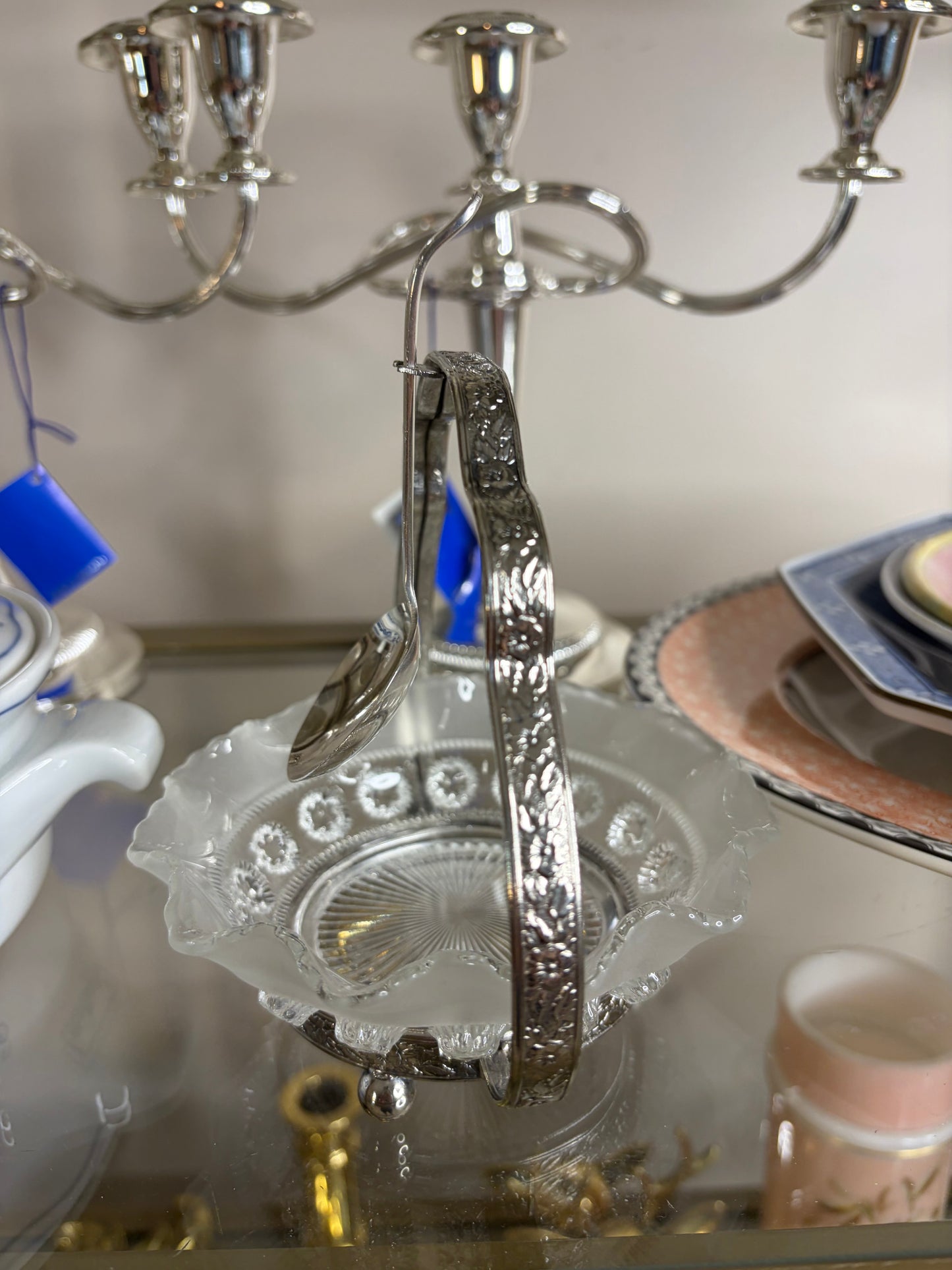Lovely caviar serving dish with spoon!