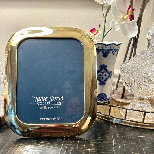 Vintage  lacquered Brass design frame by Burnes of Boston