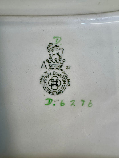 Vintage Royal Doulton Hand Painted Porcelain Tray Dish, Made in England, 9"