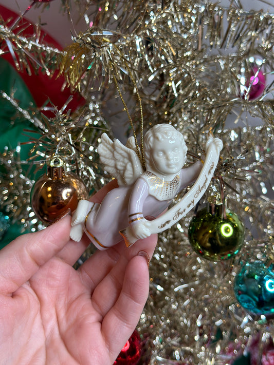 Christmas Holiday Ornament - Lenox "For my angel" Ornament hi