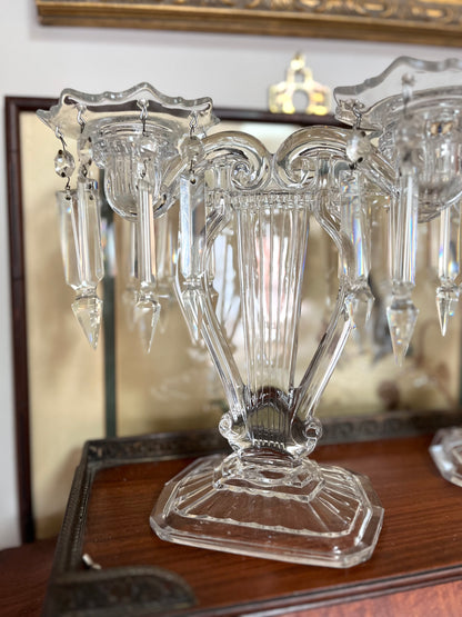 Extraordinary Cambridge Musical Lyre Shaped 2 Arm Candelabrum