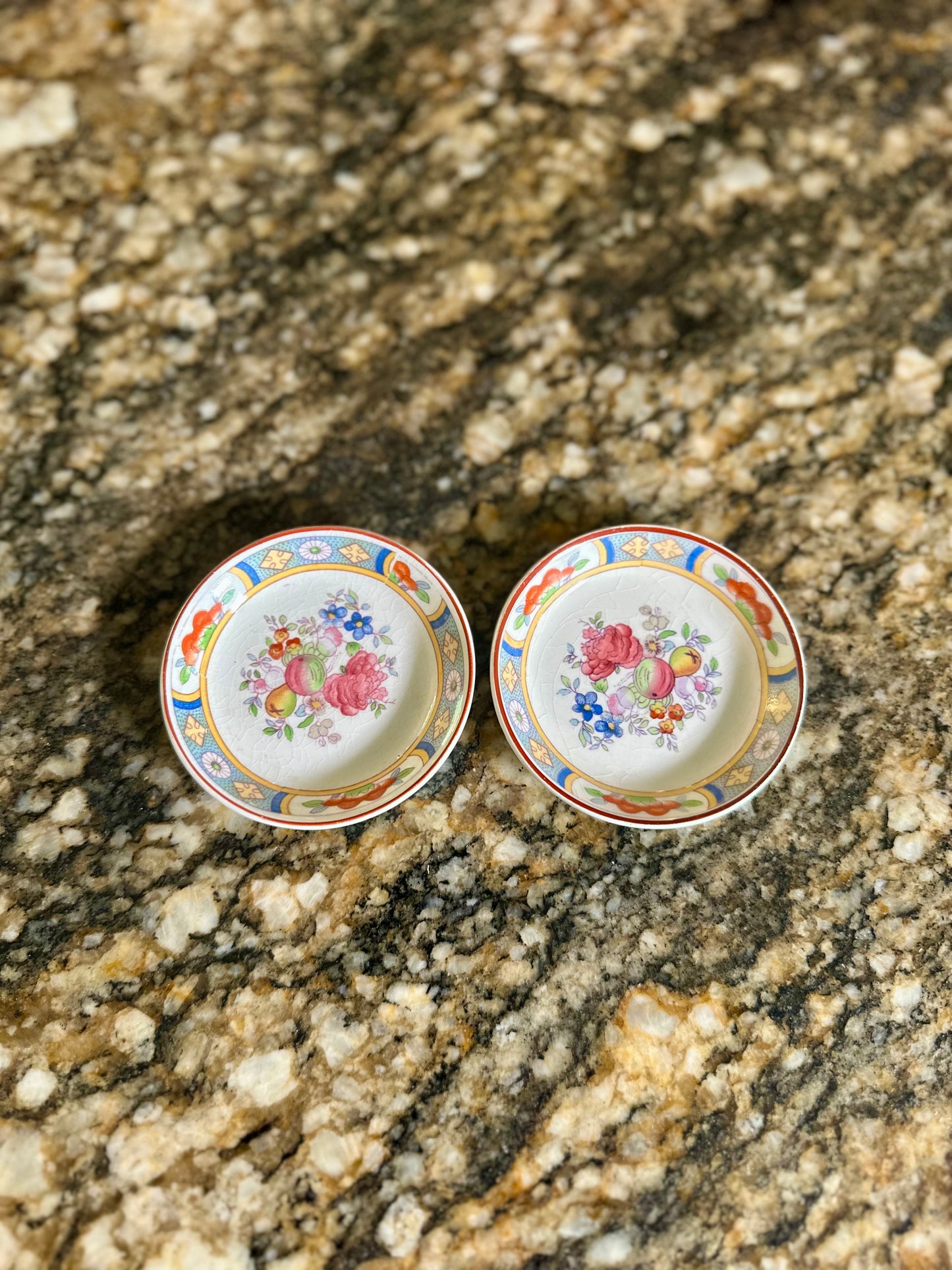 Reserved for Yvonne Hearts for Spokane Charity Auction - Antique Pair Johnson Brothers “Arundale” Butter Pats | England, c. 1920s–30s