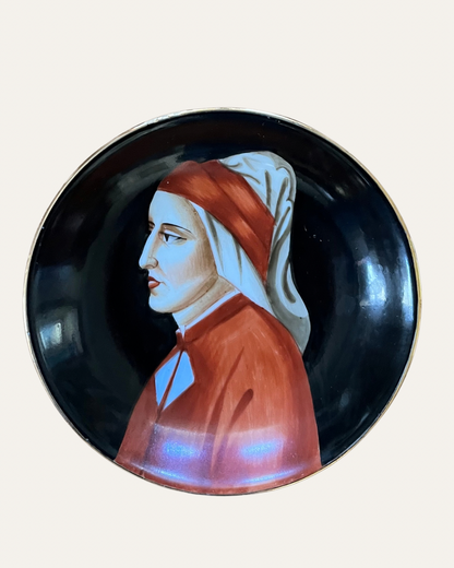 Set of Eight Richard Ginori Hand-Painted Italian Portrait Mini Plates | Historical Figures