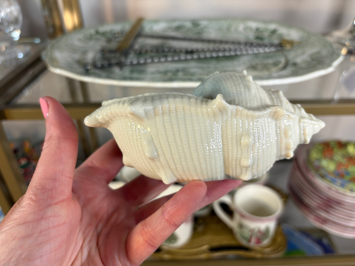 Lovely Lenox shell candleholder!