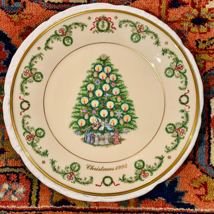 Lenox gold rim Holiday 1992 collection dinner plate 10d