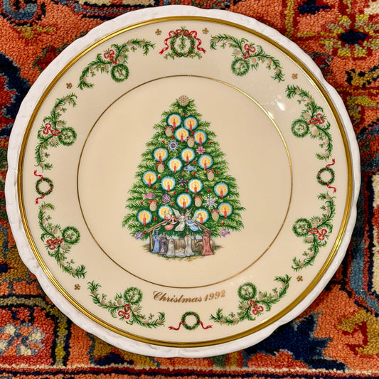Lenox gold rim Holiday 1992 collection dinner plate 10d