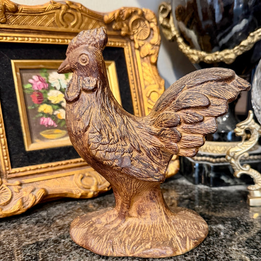 Fabulous Cast Iron rooster Doorstop / Bookend