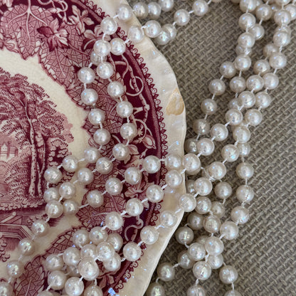 set of 2 vintage Mason’s of England in Vista pink & white plates 8 d