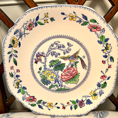 Vintage WEDGWOOD “Davenport ” porcelain large round platter charger plate 12 d