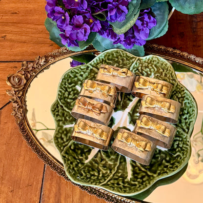 Set of 8 Bow Napkin Ring holders