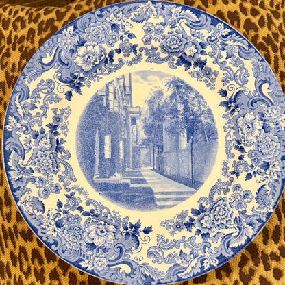 RARE Stunning SET OF 6 WEDGWOOD MIT MASSACHUSETTS INSTITUTE of TECHNOLOGY BLUE 10.5d  PLATES