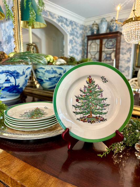 Spode Christmas Tree Newer Style Salad Plates