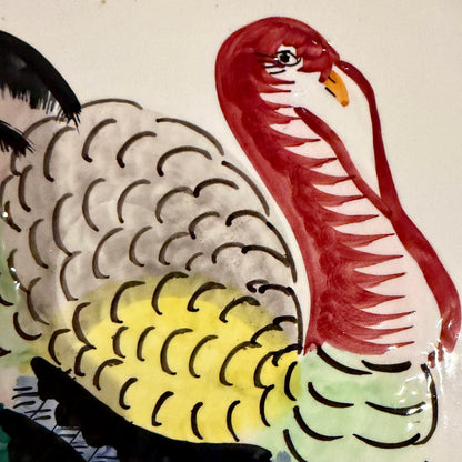 Massive white oval turkey holiday platter, 18.5 x 15 made in Italy