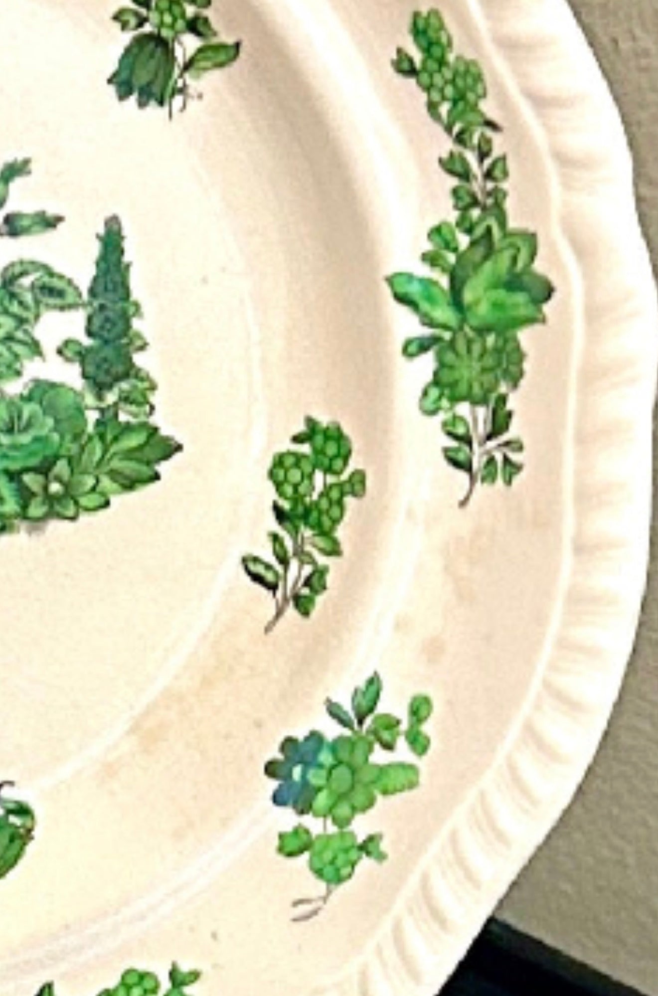 Rare Antique Copeland Spode “Green Bouquet” Salad Plates – Set of 4 | England | 8”