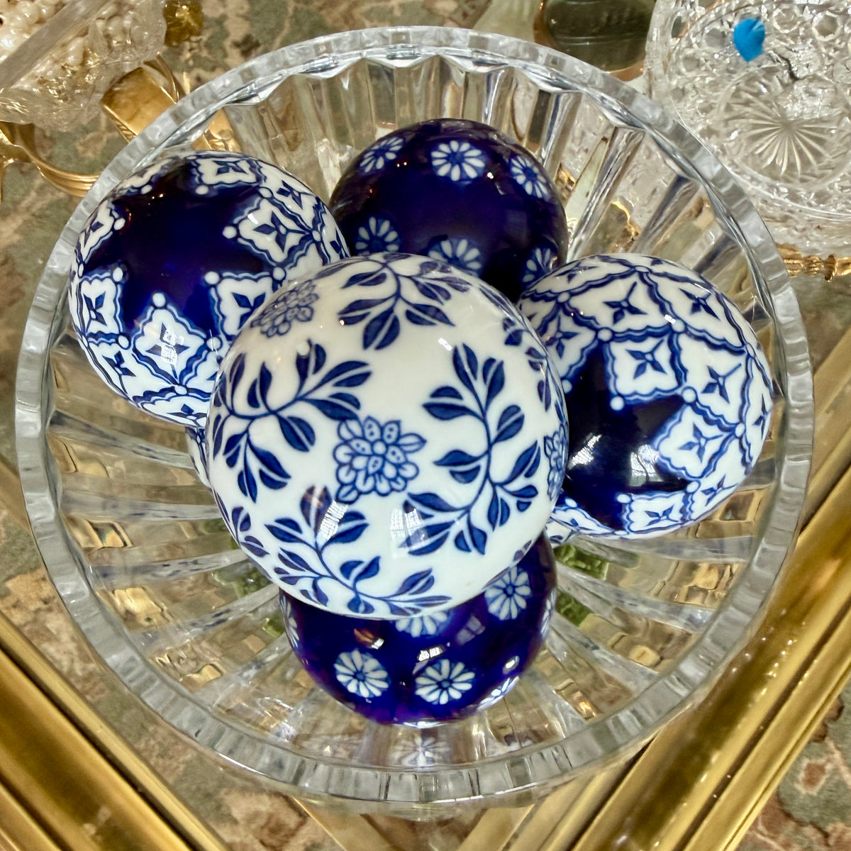 Absolutely massive vintage Crystal centerpiece bowl .