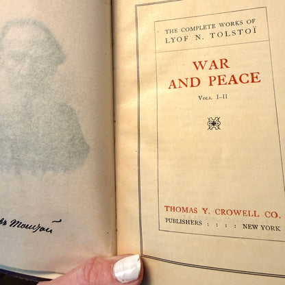 Set of 4 Antique rare books by Tolstoi copyright 1898