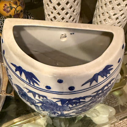 Beautiful Blue & White Wall Pocket vase