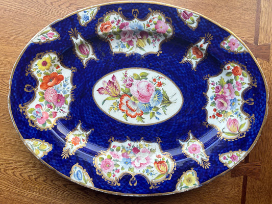 Magnificent 16”Early Antique English Platter attributed to Coalport C.1830