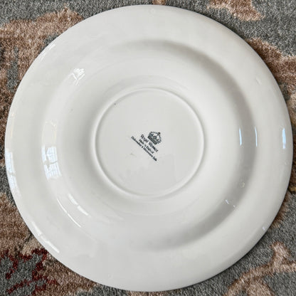 fabulous vintage scalloped Blue equestrian plate by Royal Wessex of England 10 d