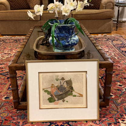 Signed by artist Danny Phifer watercolor art. Custom framed 20 x 18 c 1976