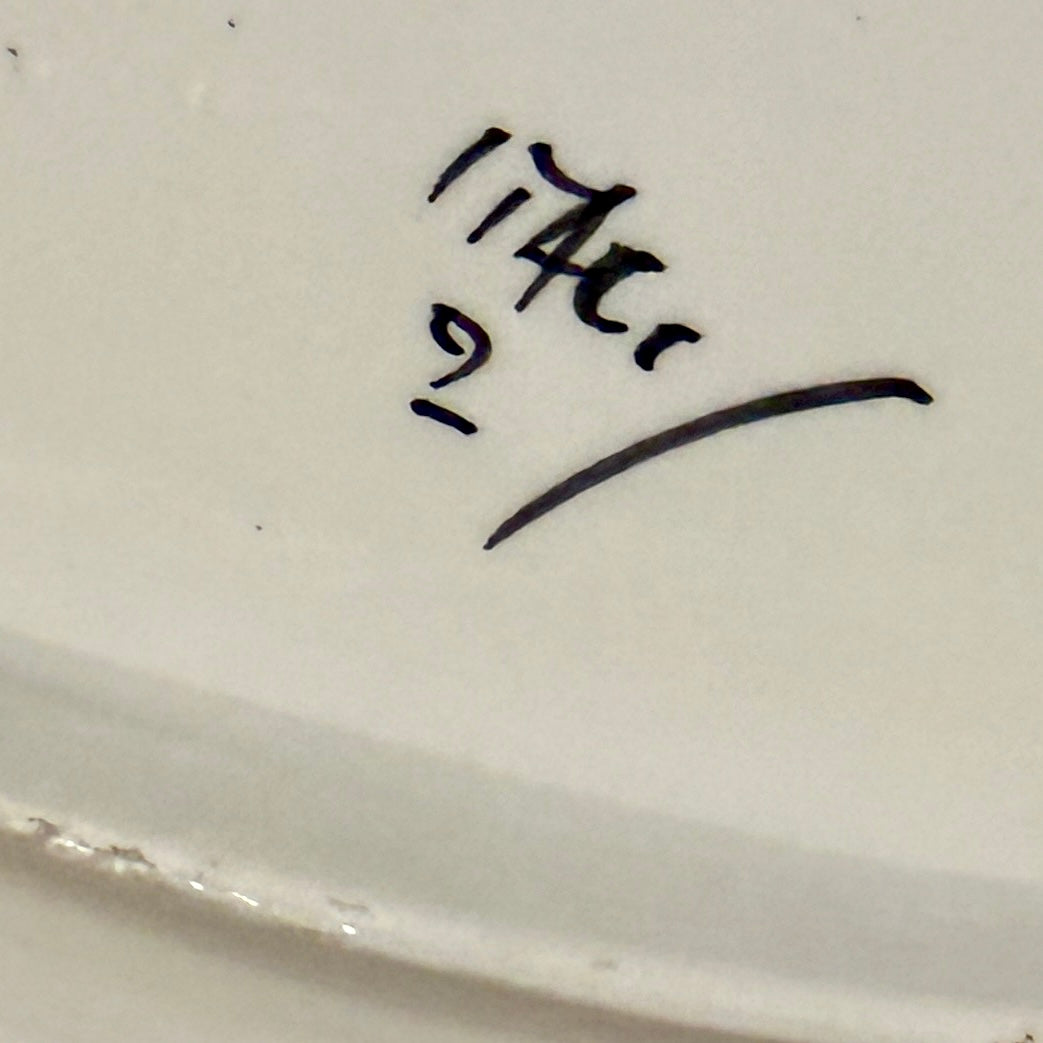Massive white oval turkey holiday platter, 18.5 x 15 made in Italy