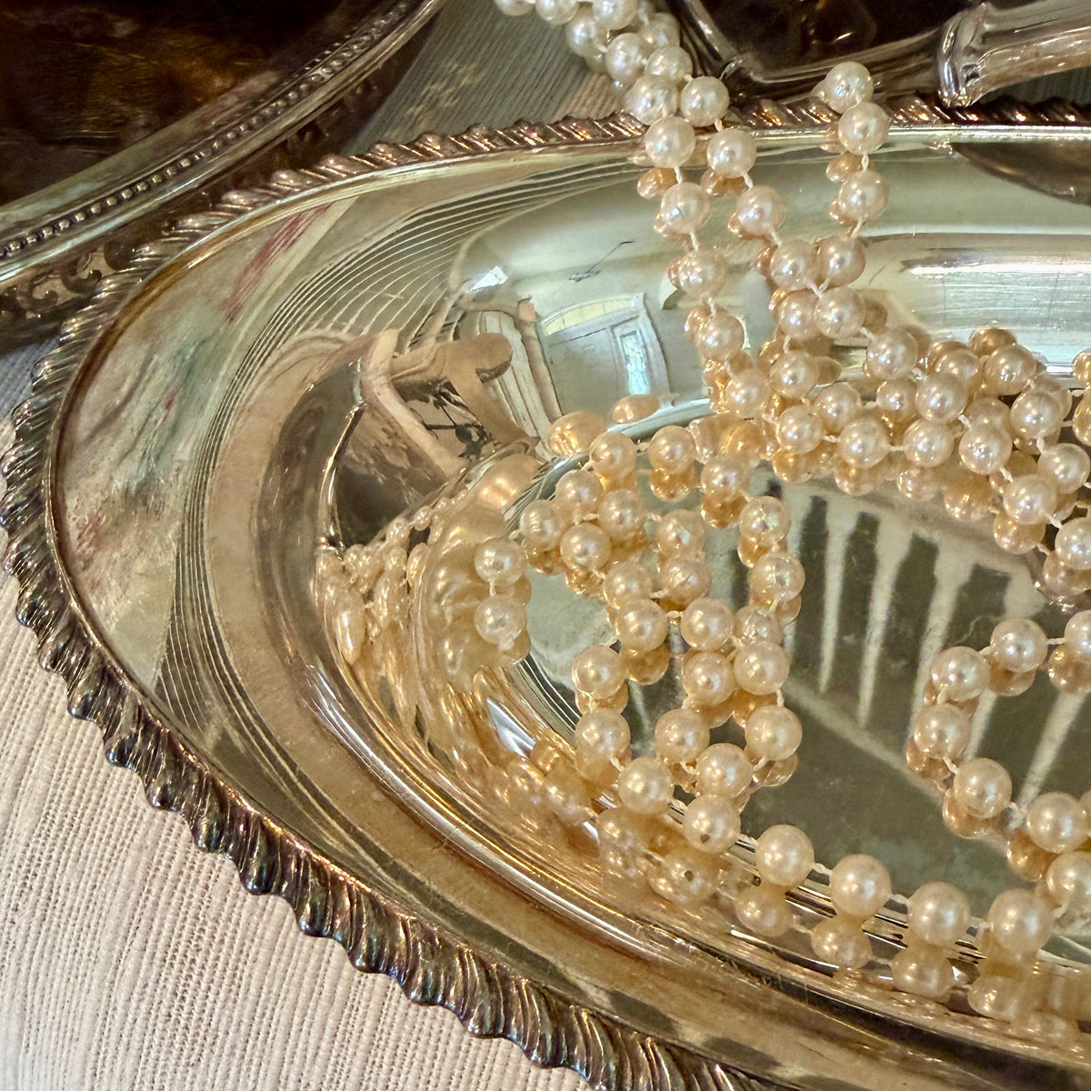 Vintage silver plate oval platter dish bread plate 13 x 7