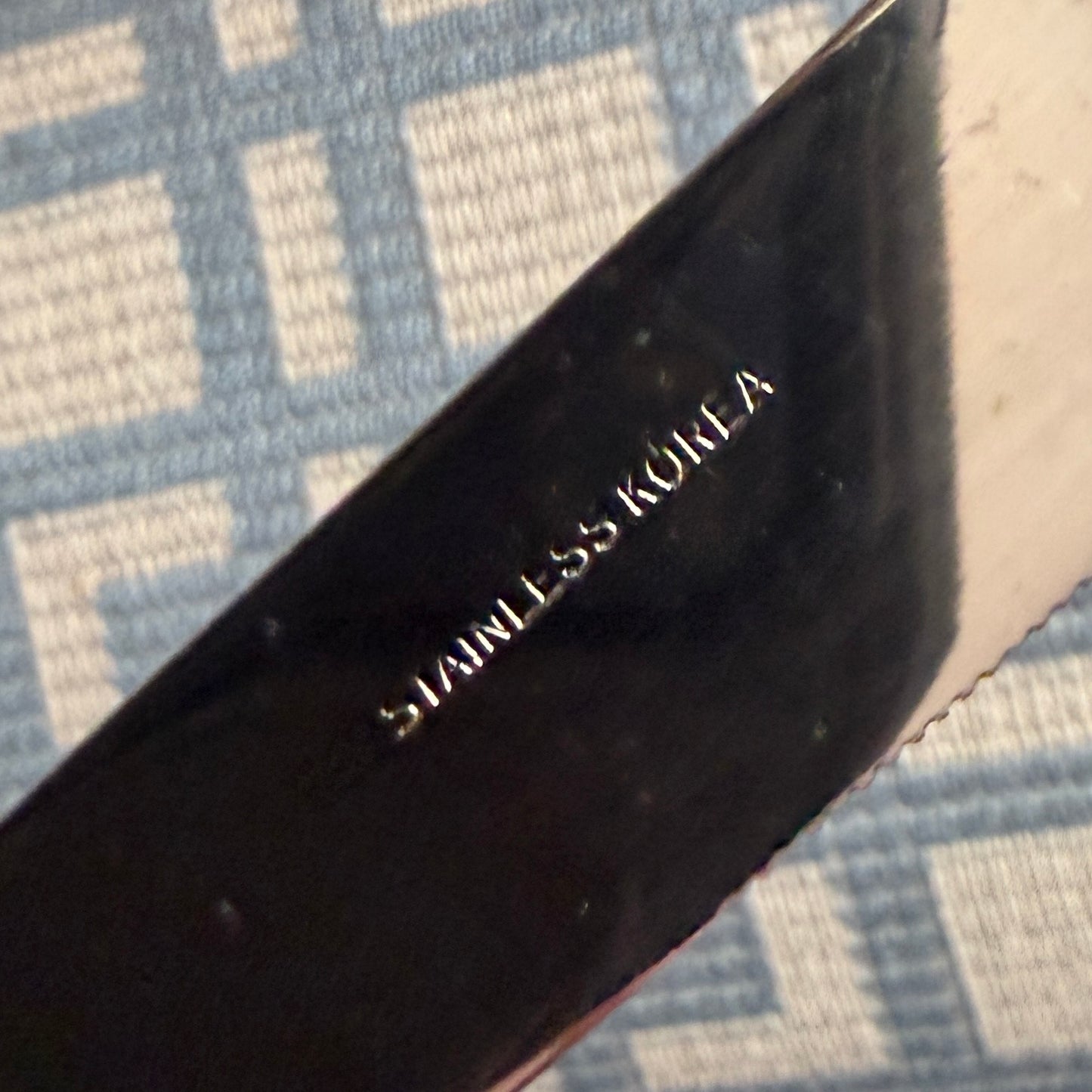 Set of 5 silver plate heavy  faux bamboo dinner knives