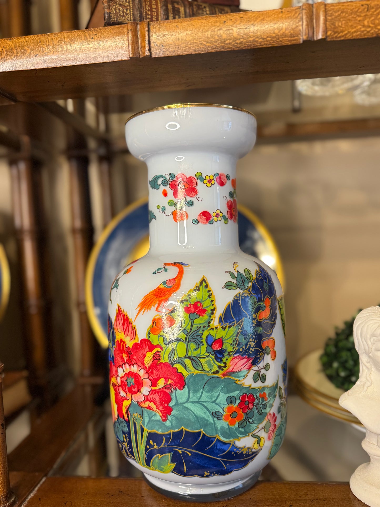 Arlene : Reserved live sale 12/16, Tobacco Leaf Vase