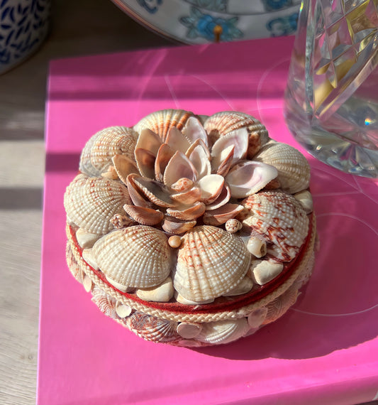 Beautiful Vintage Shell Trinket Box