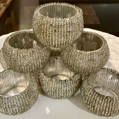 Set of 9 sparkling Napkin Ring holders